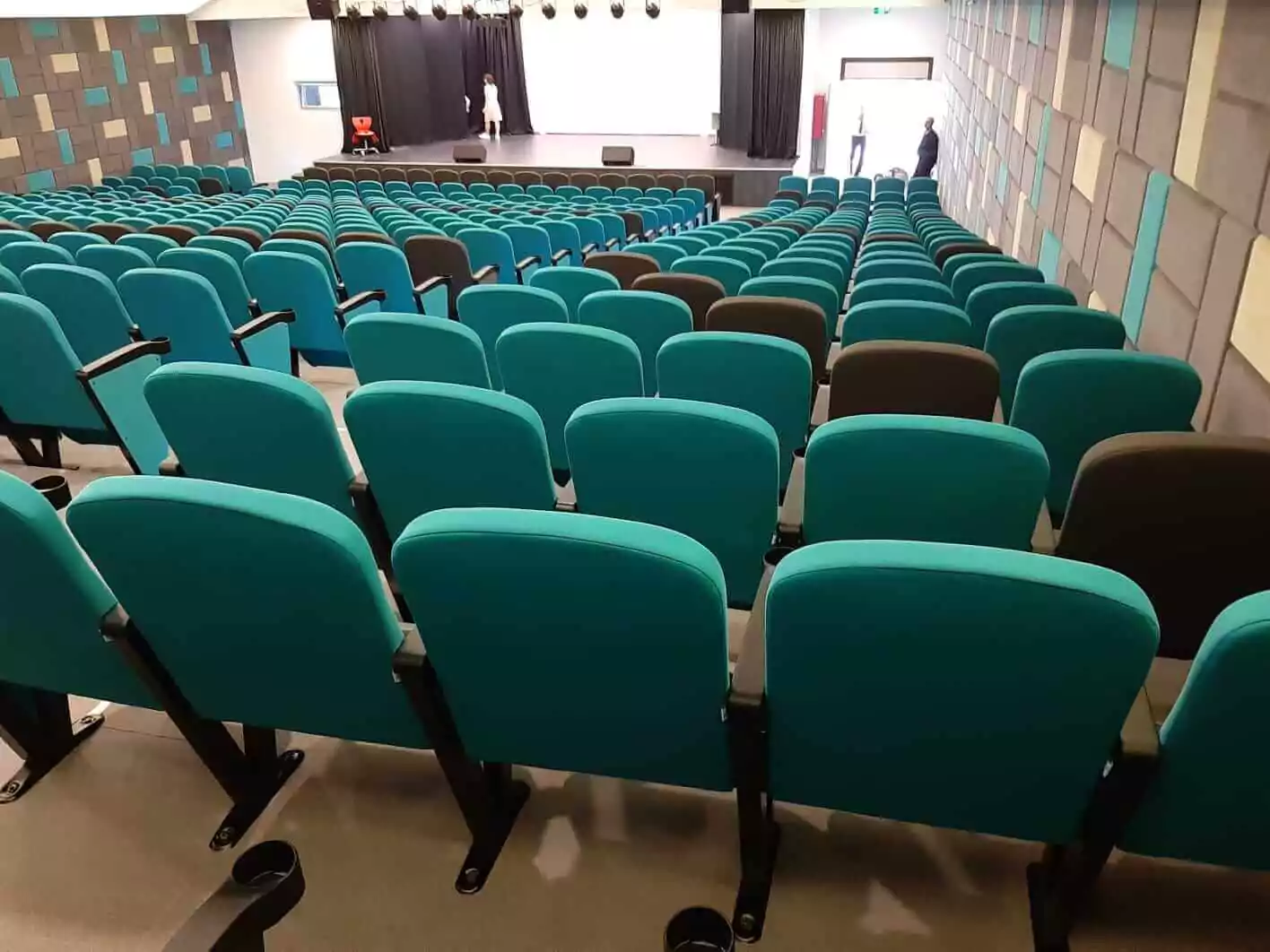 Plush theatre seats installed in this classic venue offer a perfect blend of comfort and elegance. Image